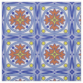 Tissu Motif méditerranéen de tuile (Échantillon)