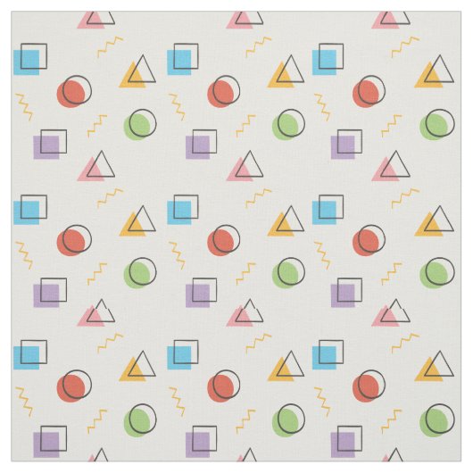 Tissu Motif Memphis Abstrait (Échantillon)