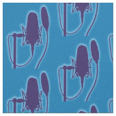 Tissu Motif Microphone Studio (Fermer)