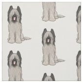 Tissu Motif mignon de Briards (Échantillon)