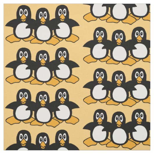 Tissu Motif mignon de pingouins (Échantillon)