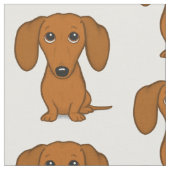 Tissu Motif mignon de teckel (Fermer)