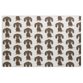 Tissu Motif mignon de teckel de chocolat (Fat Quarter)