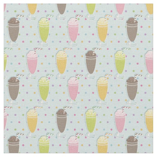 Tissu Motif Milkshake (Fermer)