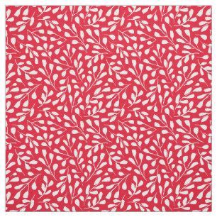 Tissu Motif moderne à la mode feuille botanique blanche