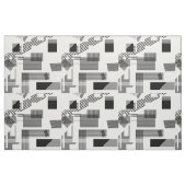 Tissu Motif moderne blanc noir abstrait de rayure de (Fat Quarter)