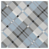 Tissu Motif moderne de plaid bleu-clair et gris (Détail)