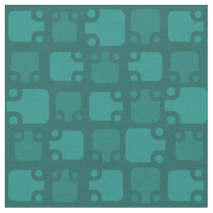 Tissu Motif moderne du milieu du siècle Turquoise