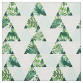 Tissu Motif moderne Mint Green Tropical Triangles (Échantillon)