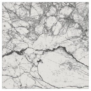 Tissu Motif moderne noir et blanc de marbre de Faux