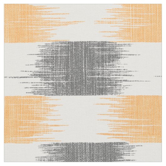 Tissu Motif moderne orange gris blanc rayé (Fermer)