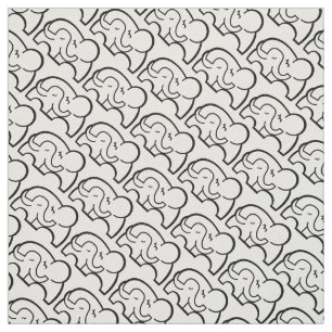 Tissu Motif mono d'étreinte graphique d'éléphant