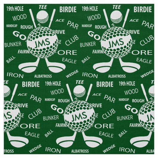 Tissu Motif monogramme pour Golfer (Échantillon)