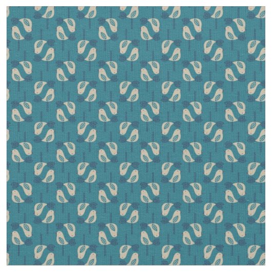 Tissu motif montrant des oiseaux (Fermer)