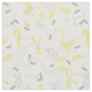 Tissu motif montrant les animaux 2 de bébé