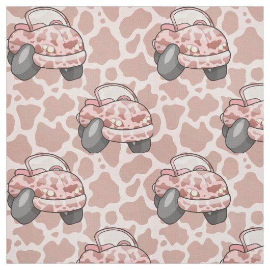 Tissu Motif Moo Car (Échantillon)