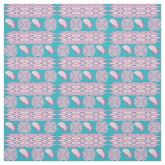 Tissu motif moral de plumes de style de boho (Échantillon)