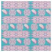 Tissu motif moral de plumes de style de boho (Fermer)