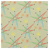 Tissu Motif multicolore rétro étoile atomique (fermé)