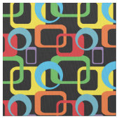 Tissu Motif multicolore rétro géométrique (fermé)