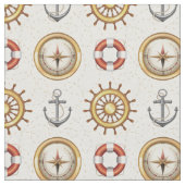 Tissu Motif nautique (Fermer)