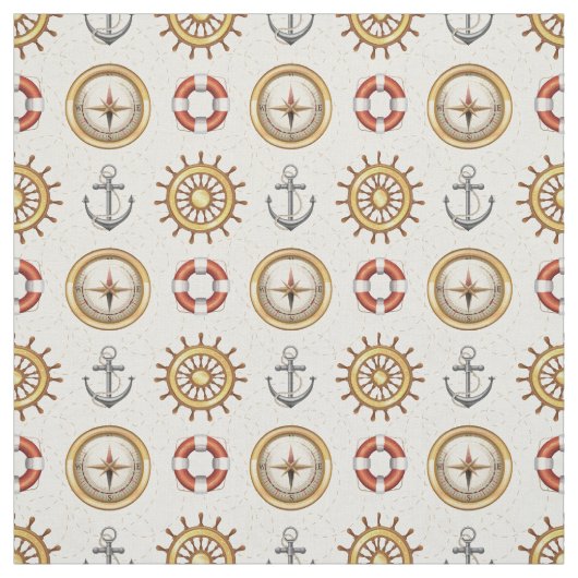 Tissu Motif nautique (Échantillon)