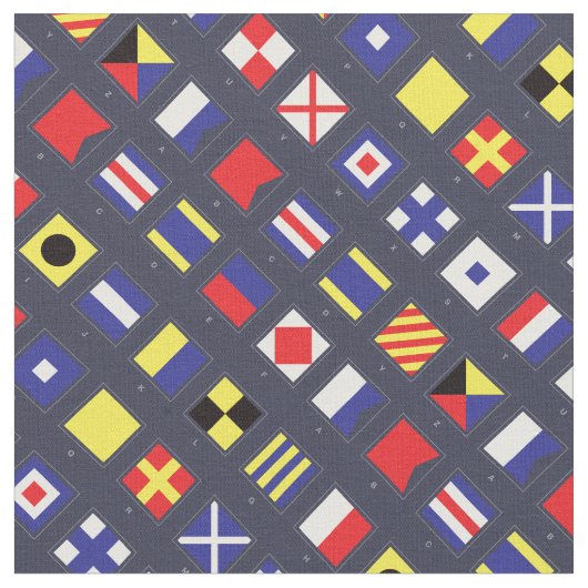 Tissu Motif nautique de drapeau (Fermer)