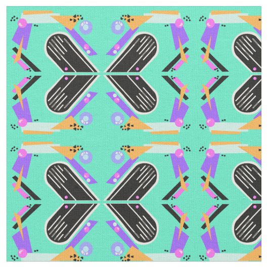 Tissu Motif néon des années 90 (Fermer)