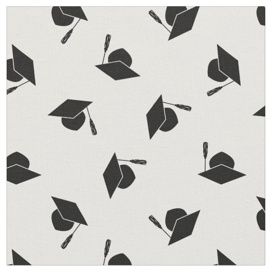 Tissu Motif noir blanc de la graduation (Fermer)