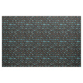 Tissu Motif noir, bleu et orange (Yard)