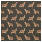 Tissu motif noir de Cocker Spaniel (Échantillon)