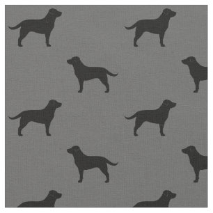 Tissu Motif noir de silhouettes de chien de chiens