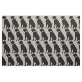 Tissu Motif noir du chien du Labrador (Fat Quarter)