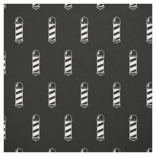 Tissu Motif noir et blanc de barbier (Échantillon)