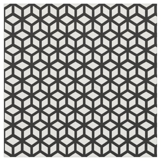 Tissu Motif noir et blanc de cube (Fermer)