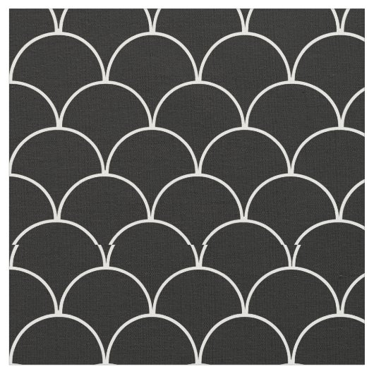 Tissu Motif noir et blanc de feston (Fermer)