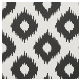 Tissu Motif noir et blanc d'Ikat