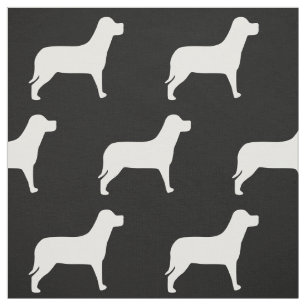 Tissu Motif noir et blanc du chien du Labrador