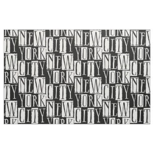 Tissu Motif noir et blanc élégant de New York City