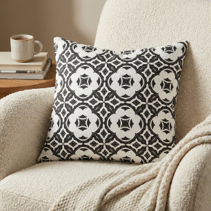 Tissu Motif noir et blanc esthétique contemporain