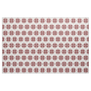 Tissu Motif nordique de Noël de flocon de neige de pixe