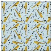 Tissu Motif note musique saxophone (Échantillon)