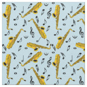 Tissu Motif note musique saxophone (Fermer)