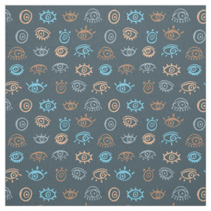 Tissu Motif oeil mal 
