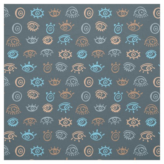 Tissu Motif oeil mal (Échantillon)