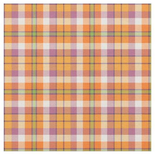 Tissu Motif orange-clair et pourpre de plaid de (Fermer)