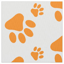 motif orange d'empreinte de patte de chien