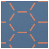 Tissu Motif orange et bleu d'hexagone (Fermer)