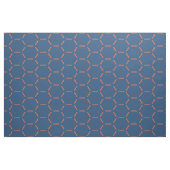 Tissu Motif orange et bleu d'hexagone (Fat Quarter)