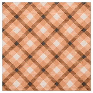 Tissu Motif orange et Brown de plaid de tartan